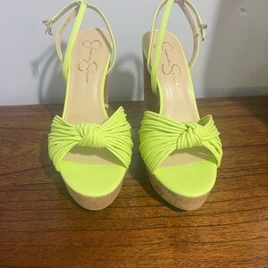 Jessica Simpson 5.5 inch cork heel. Never worn. Size 9.5.